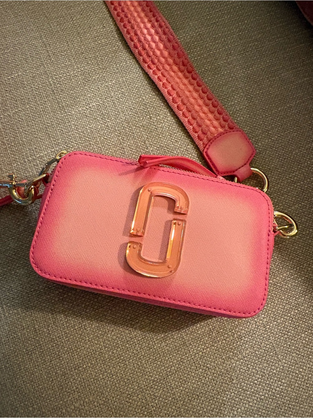 NEW Marc Jacobs Pink Leather The Fluoro Edge Snapshot - Picture 5 of 7